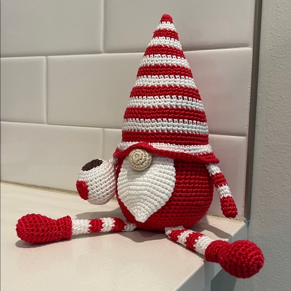 Handcrafted Valentine’s Day Coffee Gnome Crochet Decor Coffee Lover Heart - Picture 3 of 11